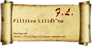 Fillitza Liliána névjegykártya
